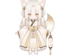 ゆめかわSDキャラ販売します 白狐モチーフの和風ファンタジーな女の子です。 イメージ2