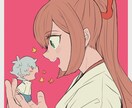 SNSで使用できるキャラクターイラストを描きます 貴方の作ったオリジナルキャラ、代理キャラをアイコンに！ イメージ4