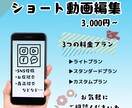 ショート動画作成します 60秒までの短尺動画、料金3プランで3,000円〜 イメージ1