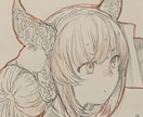 2色アイコンかきます お試し用でご依頼ください☺️ペン画風＋背景単色付き イメージ4