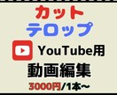 カットやテロップ入れの動画編集を短期間で行います プレミアプロの編集データも納品可 イメージ1