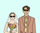シンプルでポップな雰囲気似顔絵をお描きします 色味を使った、ポップなイラストを描くのが好きです♪ イメージ1