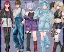 イラスト制作いたします 立ち絵、一枚絵、キャラデザ、三面図など！ イメージ3