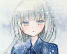 アナログの透明水彩を使ったSNSアイコンを描きます 淡く儚い雰囲気から濃く深い世界観まで水彩で表現します。 イメージ9