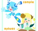 主線無しポップなちびキャラ描きます 目を引くテイスト！アイコンやグッズに最適です！ イメージ4