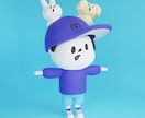 オリジナルキャラクターのアバターを制作します ふんわり丸みのある、かわいいモデリングが得意です！ イメージ6