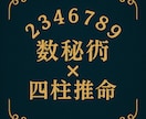 数秘×四柱推命で本質と今年の運勢リーディングします 今のあなたに必要な行動指針を提示 イメージ1