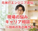エンジニアのキャリアの迷いをスッキリ解消します １分から！外資系転職/職場の悩み/スキルアップ/独立・副業 イメージ1