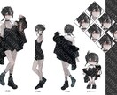 空気感と透明感を感じるキャライラストを制作します アイコン・立ち絵・一枚絵を退廃的な美しさと艶感で表現します イメージ2