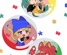 ミニキャライラスト描きます SNSアイコン、オリキャラのちびキャラ化、グッズ絵などに イメージ10