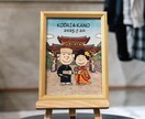 スヌーピー風にウェルカムボードの似顔絵描きます 結婚式のウェルカムボードやプレゼントご注文の方にオススメ！ イメージ4