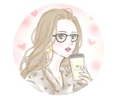 女性向け☆オトナ可愛いお洒落なアイコン描きます お洒落な雰囲気でグッと目を惹くアイコンに♡ イメージ2