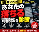 あなたが資格試験に落ちる可能性を率直にお伝えします 資格オタクがあなたの『不合格リスク』を忖度なしで判定します！ イメージ1
