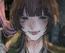 SNSアイコンお描きします 毒々しい色と睫毛にこだわります イメージ1