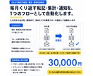 GASで毎月の転記・集計・通知を自動化します 入力から出力まで、決めた1つの業務フローを自動化します イメージ1