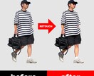 コーディネートを切り取って配置します 切り取り&配置でSNSで使える画像を作成します。 イメージ3
