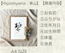 京都の書道家が唯一無二の命名書を揮毫致します (A4サイズ 額縁付き) 出産祝い お七夜 ギフト お宮参り イメージ10