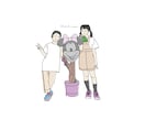 お写真をシンプルで優しい雰囲気のイラストにします お洒落な雰囲気の線画イラスト！プレゼントにも◎ イメージ6