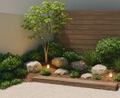 ガーデニングデザインの図面やパース作ります 外構に植物やエクステリアを図面化、パース化します イメージ1