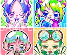 目を引く！ポップなデフォルメアイコン描きます カラフルでSNSアイコンに映えます！ イメージ6