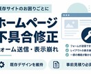 ホームページのフォーム・表示不具合を修正します 既存デザインを維持して、動かない箇所を改善 イメージ1