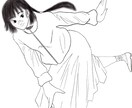 女子のイラスト描きます 女子のイラストです好きな色を塗っていただくため、カラーなし イメージ1