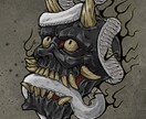 タトゥーイラスト描きます ブラック&グレーの和風イラストで静かなかっこよさを描きます イメージ9