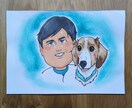 程よくデフォルメされた似顔絵描きます 人物の似顔絵、愛犬も対応可！！お手頃価格で似顔絵どうですか イメージ3