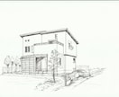 手描きの温もり！住宅や店舗の内外観パース描きます 【一級建築士】温かみのある手描きパース、プレゼン即戦力に！ イメージ2