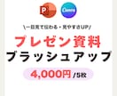 社内資料を一目で伝わる『魅せる資料』へ整えます 情報整理・デザイン調整に特化 | Canva対応可 イメージ1
