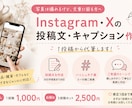 Instagram・X投稿文の1投稿から代筆します 化粧品・雑貨・カフェなど、写真は撮れても文章に困る方へ イメージ1