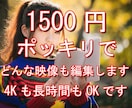 長時間OK! 1500円ポッキリで動画編集します ココナラ最低金額で頑張ります！ イメージ1