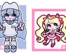ポップでかわいい！ミニキャラ描きます 2〜3頭身選べます！SNSアイコン、グッズ、サムネイルにも！ イメージ2