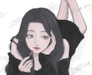 韓国風｜クールで綺麗めな女の子イラスト描きます 可愛いだけじゃ物足りない。ダークなイラストを探している貴方へ イメージ10