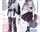 アイコンやサムネイルなど★鮮やかなイラスト描きます 個人用、VTuber向けサムネやグッズ用等様々なご用途に★ イメージ2