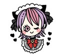 オリキャラやイメイラ、似顔絵をミニキャラにします ミニキャラ(デフォルメ)の、首元までのデジタルイラストです♡ イメージ1
