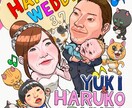 ウェルカムボード描きます お二人の似顔絵はリアルテイストで！似せるのには自信あり！ イメージ2
