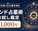 生まれ持った才能を知るインド占星術お試し鑑定します 生まれ持った性格・才能/今世で伸ばしやすい分野/開運アドバイ イメージ1