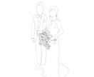 結婚式ペーパーアイテムDIYで使用イラスト作成ます 自身の結婚式ペーパーアイテム作成の経験を活かした線画イラスト イメージ5