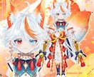Vtuber様用パーツ分けイラストを制作いたします 全身キャラデザ表情差分7種とPNG立ち絵データ付き！ イメージ4