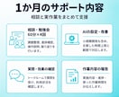 AI導入・改善と使い方を月額でサポートします 月4回の相談＋実作業でAI導入・改善を支援 イメージ3
