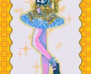 グッズや壁紙、立ち絵にも映える全身イラスト描きます 花や宝石など華やかが得意！あなた好みの女の子描きます。 イメージ2