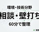 環境・技術分野の内容を整理します 考えを整理し、次にやるべきことを明確にします イメージ1
