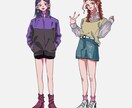 雰囲気あるおしゃれな女の子描きます SNS用アイコンやブログの挿絵などに…！ イメージ3