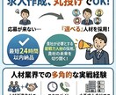応募につながる求人を作成します 求人広告・派遣・スキマバイト経験を活かし採用目線で改善 イメージ1