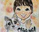 最短翌日発送！　優しく可愛い似顔絵を描きます 愛情こもった素敵なメッセージも一緒に考えます。 イメージ4