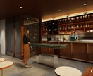 店舗内装の高品質3DCGパース制作承ります 設計意図を理解した、伝わるビジュアルを制作 イメージ1