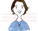 写真不要、なんとなく似せたアイコン作成します SNSやブログに水彩の手描きアイコンで抜け感をプラスできます イメージ3