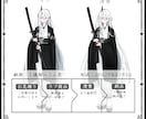 TRPG/創作 全身立ち絵制作ます 儚い系/中性的/モノトーン系の立ち絵が得意です イメージ3