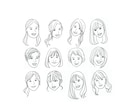 ペア似顔絵★ふたりでひとつの似顔絵を描きます カップル・夫婦・親子・友達など組合せは自由です。 イメージ3